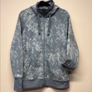 Floral Patterned Zip-Up Hoodie